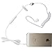 Eoncore Anti-Radiation 3.5mm Air Tube Stereo Earphone Wired Single Earbud in-Ear Vacuum Spiral Conduit Monaural Earpiece with Mic