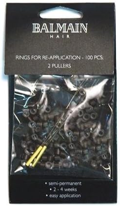 Eurohair Balmain 100 Brown Rings And 2 Pullers by Eurohair