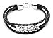 Xusamss Punk Alloy Skull Head Rope Leather Bangle With Buckle,7.5