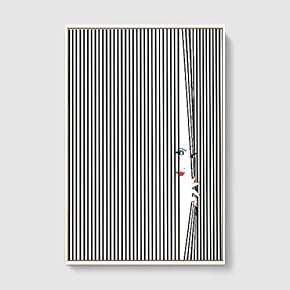 Framed Canvas Home Artwork Decoration Lines Art Canvas Wall Art for Living Room, Bedroom - 16x24 inches