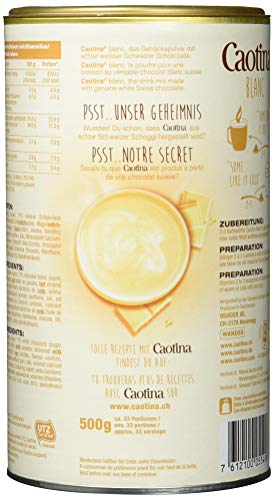 Caotina Blanc WeiÃe Schokolade Dose 500g, 6er Pack (6 x 500 g) – Bild 3