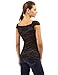PattyBoutik Women V Neck Lace Overlay Lined Top