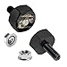 Tricktoppers Hex Head Vivid Black Billet Aluminum Universal Motorcycle License Plate Frame Fastener Tag Bolt Kit with High Resolution Gloss Graphics - Military Veteran USMC Marines EGA (2 Pcs)