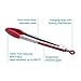 Heavy Duty Stainless Steel Premium Kitchen Tongs with Silicone Tips 3 Pack (7, 9, 12 Inch) - FDA Approved Non-Stick for BBQ Cooking Grilling Turner - A Good Serving and Feeding Set for Kitchen - Red