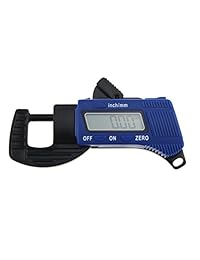 ueetek Mini portátil 0.5" Micrómetro digital de espesor Calibrador Herramienta de medición medidor de espesor (Azul)