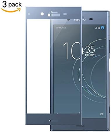 [3 Pack] Sony Xperia XZ / XZS 2.5D Screen Protector,MuTouNiao 9H Cell Phone Tempered Glass Screen Protector Scratch Proof Anti-Fingerprint Film For Sony Xperia XZ / XZS - Blue