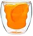 Curva Artisan Series Double Wall Beverage Glasses and Tumblers – Set of 4 Unique 8 oz Thermo Insulated Drinking Glasses