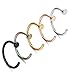 Besteel 20G 5pcs Hoop Nose Ring Stainless Steel Jewelry Body Piercing Set for Women 6mm Inner Diameter