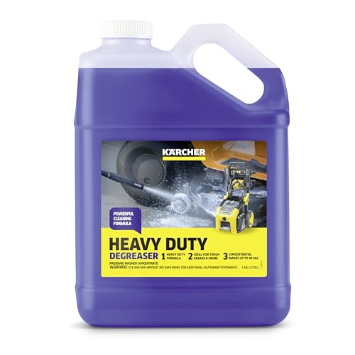Kärcher Heavy Duty Degreaser, Removes Grease, Dirt, and Grime, Highly Concentrated, Makes up to 40 gal of Cleaner, Residue Free, Biodegradable (Pack of 1)