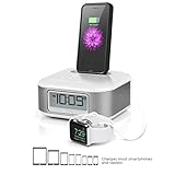iHome iPL23 Alarm Clock FM Radio with Lightning iPhone Charging Dock Station for iPhone Xs