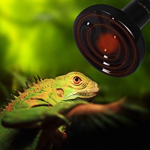 OMAYKEY 150W 2 Pack Ceramic Heat Lamp, Upgraded Thicker Infrared Reptile Heat Emitter Heater Lamp Bulb for Pet Brooder Coop Chicken Lizard Turtle Snake Aquarium, No Light No Harm, 24hr Heat Source