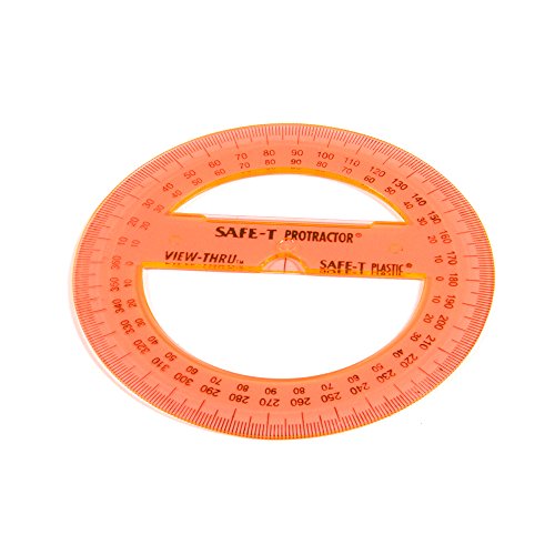 Buy hand2mind SafeT Protractor for Kids, 360 Protractor, Orange