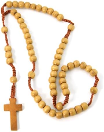 Dark Color Wood Macrame Rosary