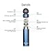 Stainless Steel Water Bottle, FILWO Double Wall Vacuum Insulated Travel Mug 100% Leak & Sweat Proof BPA Free, Cold 24 Hrs / Hot 12 Hrs Perfect for Camping,Cycling,Gym,17 oz Vacuum Flask (Blue)
