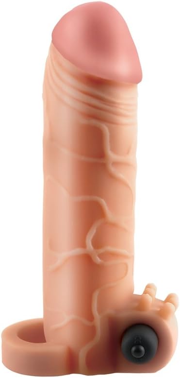 Pipedream Fantasy X-Tensions Vibrating Penis Sleeve, 2-Inch, Skin