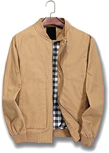 BINGKA Mens Bomber Jacket Softshell Sportswear Lightweight Slim Jacket Coat