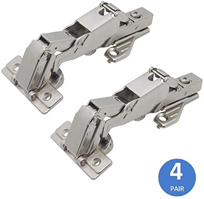 10 Pair Closing Clip On Face Frame Mounting Concealed Cabinet Door Hinges 165 Degree Durable Full Overlay American Style Cabinet Hinges Amazon Sg Home Improvement