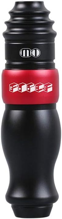 Gabe M1 Rotary Tattoo Machine Pen Style Interchangeable 3.2mm and 3.7mm Stroke Length One Touch from Soft to Hard Hit (Red)