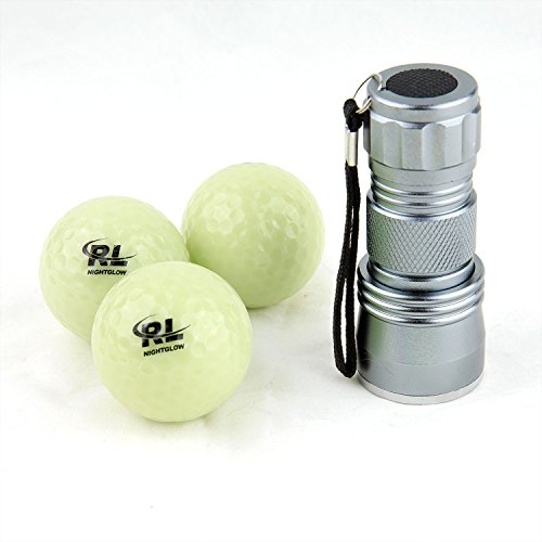 R&L Glow Golf Balls for Night Sports Tournament Fluorescent Glowing in The Dark Golf Ball