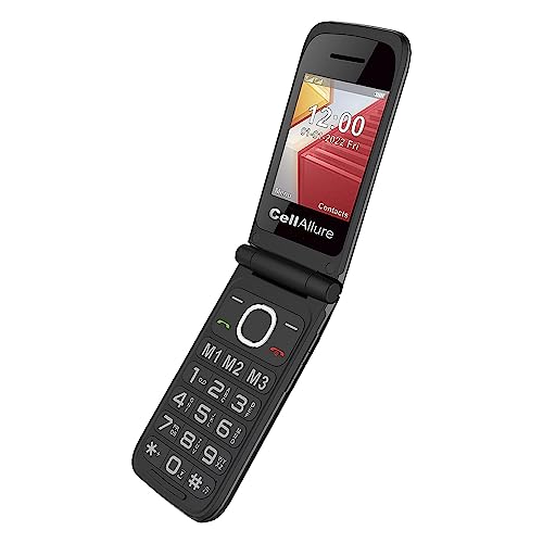 CV Directo CELLALLURE Telefono Celular Flip para Adultos Mayores Bienestar con Boton SOS Resistente Volumen Alto Y Teclas Grandes Camara Fotografica Celulares Basicos Adulto Mayor