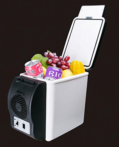 Click Here to See More Images LJQ Car Refrigerator 6L Mini Refrigerator Portable Refrigerator Car User Small Refrigerator Household