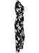 Missy Chilli Women's Floral Print Short Sleeve V Neck Wrap Jumpsuit with Tie Waist Black US4/6