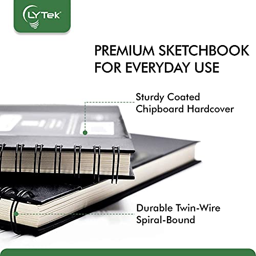 LYTek Mixed Media Sketchbook,Multimedia Sketch Book Hardcover, for Drawing,Sketching and