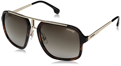 Carrera Men's Ca1004s Aviator Sunglasses, Havana Gold/Brown Gradient, 57 mm