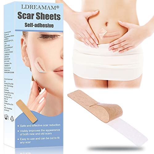 Silicone Scar Sheets,Silicone Scar Gel Tape,Recovery Scar Treatment sheets,Silicone Scar Removal Sheets,Surgery, Burn, Acne, C-section and more, Reusable Soft Adhesive Fabric Strips
