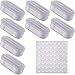 Blulu 8 Pieces Toilet Seat Bumpers Toilet Bumper Kit and 64 Pieces Toilet Lid Bumpers Clear Rubber Bumpers Pads Self Adhesive Toilet Bumpers