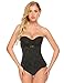 luxilooks Women Latex Sport Steel Boned Corsets and Bustiers Waist Training Cincher,Black/L