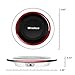 MC Wireless Charger [Sleep-Friendly] Qi Wireless Charging Pad Station for iPhone 8/8 Plus iphone X Samsung Galaxy Note 8 S8 S9 plus S7 S6 Edge Plus Note 5 Nokia Lumia 950 Nexus 5 6 7 Charger