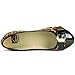 Alpine Swiss Daphne Womens Black Cheetah Print Gold Buckle Cap Toe Flats 7 M US