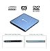 iClever USB 3.0 External DVD CD Drive, High Speed CD/ DVD RW Burner for Apple Macbook Pro/ Air/ iMac, Samsung S8/ S8 Plus and other PC Laptop Desktop (2- Blue)