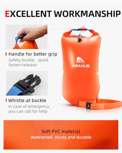 Abahub Swimming Buoy with Dry Bag Inflatable in Open Water Pool