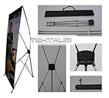 TEKTRUM Large 32 x 71 Inches Tripod X Banner Stand for Trade Show/Store Display