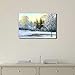 wall26 Canvas Print Wall Art Winter Forest Landscape with Frozen Lake Nature Wilderness Illustrations Modern Art Rustic Scenic Colorful Multicolor for Living Room, Bedroom, Office - 24