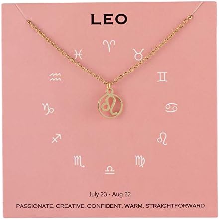 Zodiac Necklace Constellation Horoscope Jewelry Birthday for Women Girls