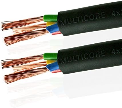 VAN DAMME Black Series Tour Grade 4 x 2.50mm Multicore Speaker Cable, Black 268-542-000 100 Metre / 100M