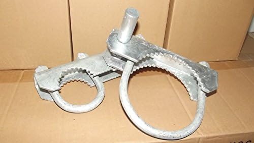 (2) 2-1/2" INDUSTRIAL GRADE PRESSED STEEL ADJUSTABLE CHAIN LINK FENCE GATE HINGES