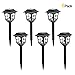 MAGGIFT Solar Pathway Lights, 8 Lumens, Black, 6 Pack, Waterproof, Easy to Install, Decorative, Solar Powered