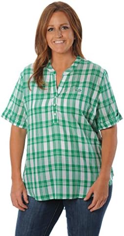NCAA Women's Short Sleeve Plaid Top