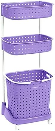 Combination Of Dirty Clothes Basket Bathroom Racks Push The Towel Rack (three)