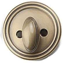 backset deadbolt inch brass low profile antique