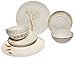 Melange 12-Piece 100% Melamine Dinnerware Set (Gold Nature Collection ) | Shatter-Proof and Chip-Resistant Melamine Plates and Bowls | Dinner Plate, Salad Plate & Soup Bowl (4 Each)