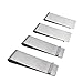 SourceTon Premium Stainless Steel Money Clip (4 Pack) - Slim Minimalist Wallet & Credit Card Holder for Men, RFID Blocking Metal Wallet - Silver