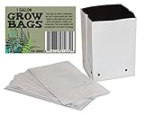 Plastic Grow Bags - 1 Gallon (Polyethylene), Pack of 100