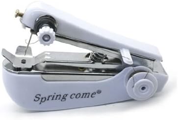 HUMPS Mini Portable Handheld Sewing Machine for Clothes, Fabrics (White)