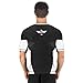 Elite Sports New Item Short Sleeve Compression, Mma, Bjj, No Gi, Cross Training Rash Guard, Large, Black/White