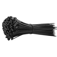 Cable Zip Ties Self-Locking 10 Inch 250 pieces, ECRAB Nylon Medium Length Plastic Wire Ties Wraps for Indoor and Outdoor - Black